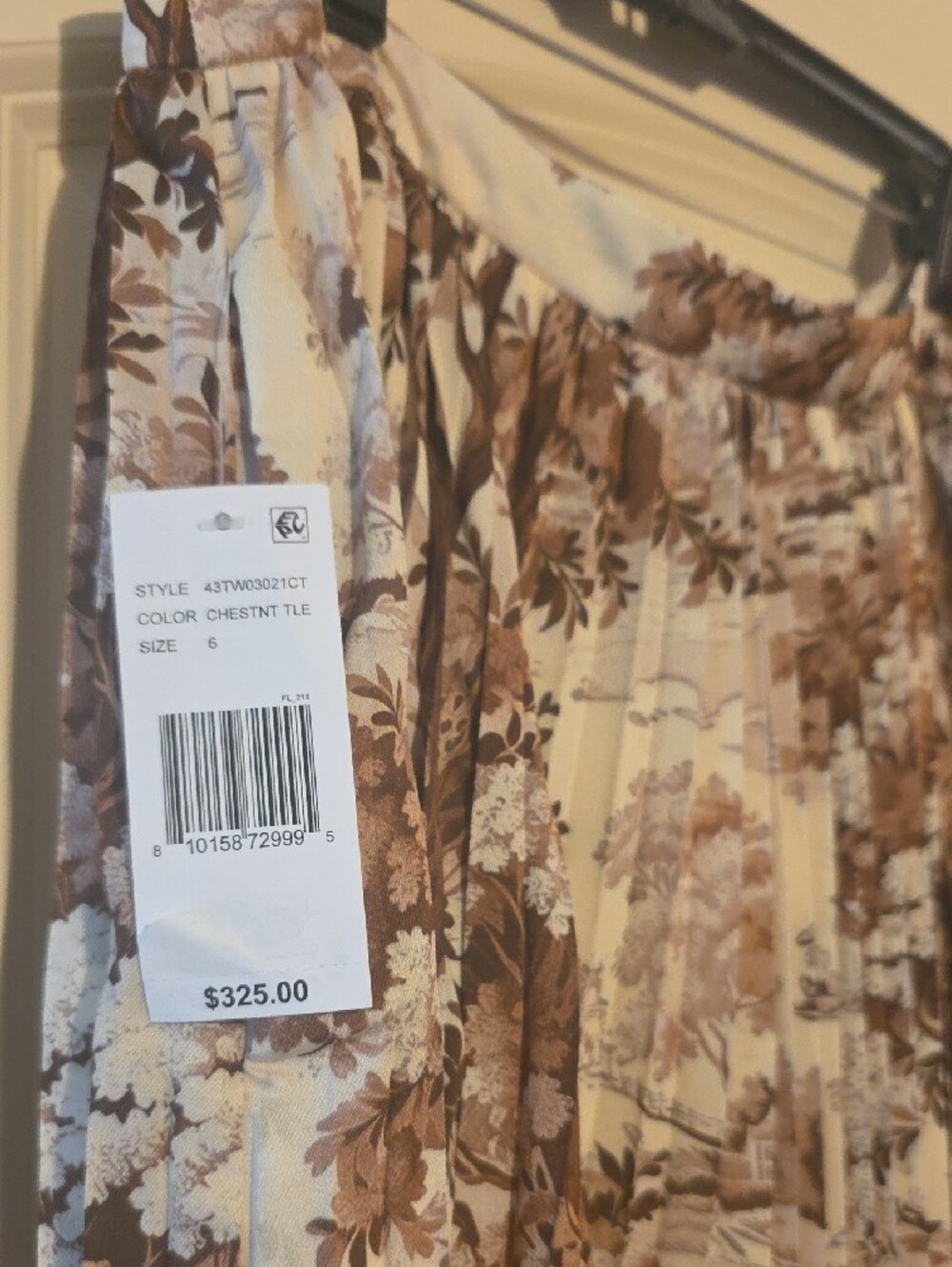 Mestiza Daniella Floral Midi Skirt in Brown Cream - Picture 7 of 10
